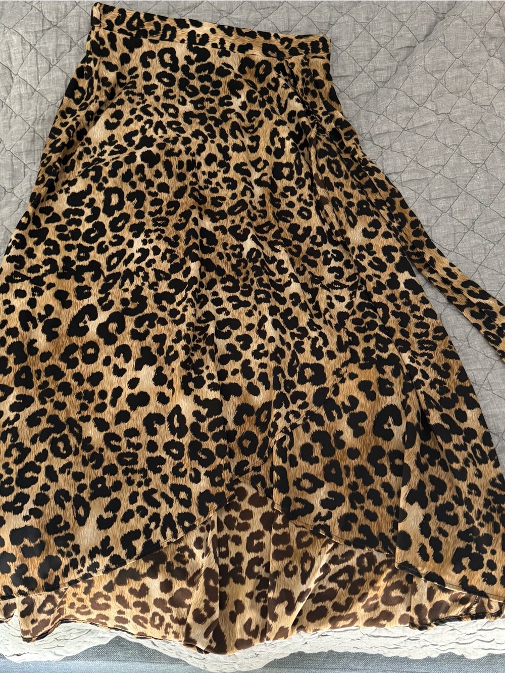 Le Lis Leopard Print Skirt in Tan and Black
